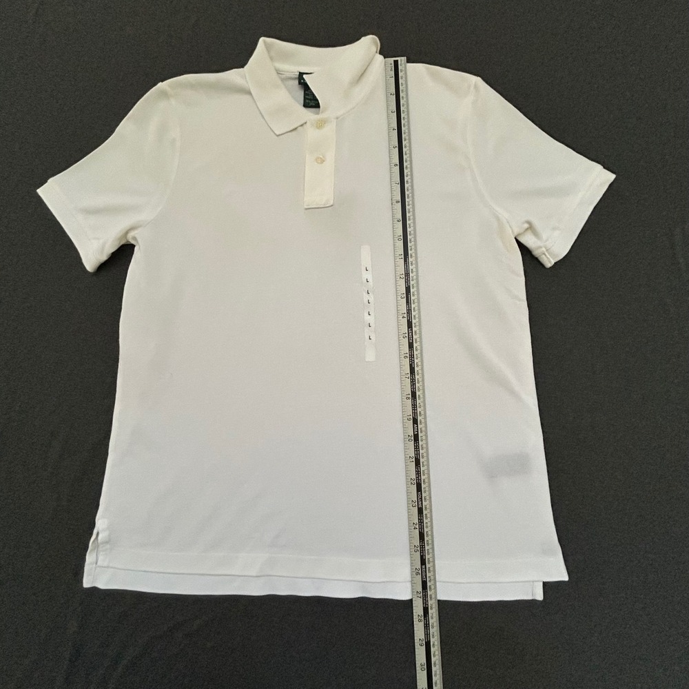 Lauren Ralph Lauren Polo Shirt Women Large White Short Sleeve LRL Logo Pique NWT - Picture 8 of 9